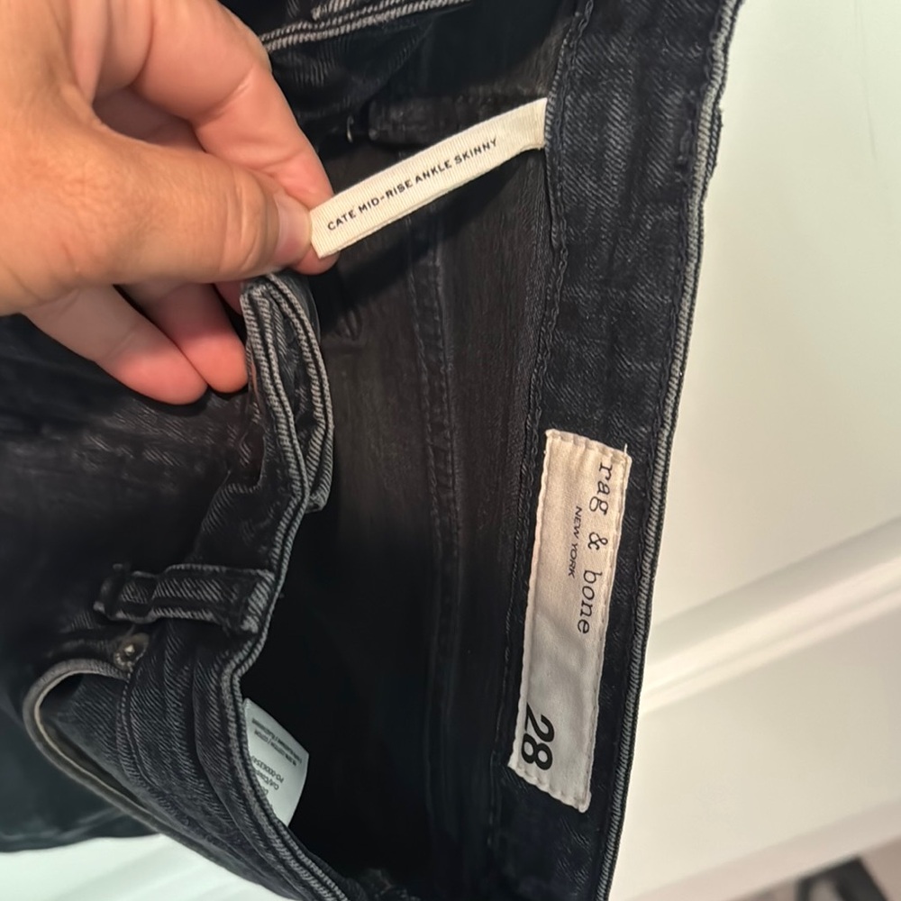 rag & bone Cade Mid-rise Ankle Skinny Dark Denim Wash  Jeans Women’s